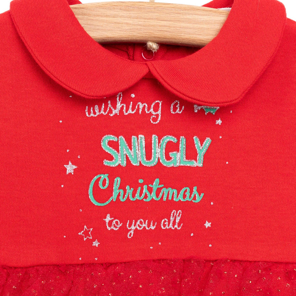 Bebetto Newborn Christmas Holiday Footed - Red