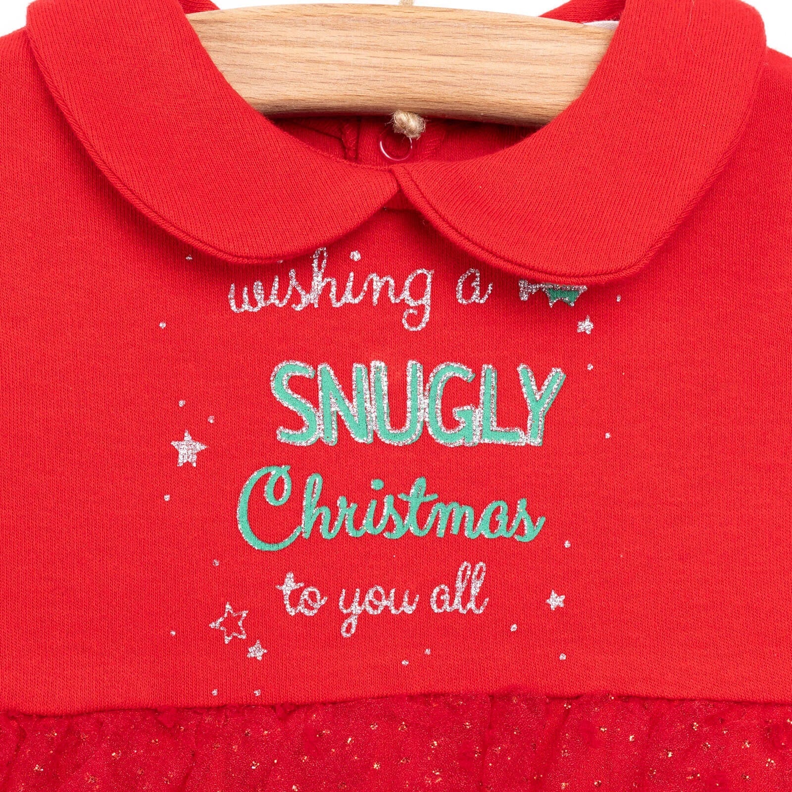 Bebetto Newborn Christmas Holiday Footed - Red