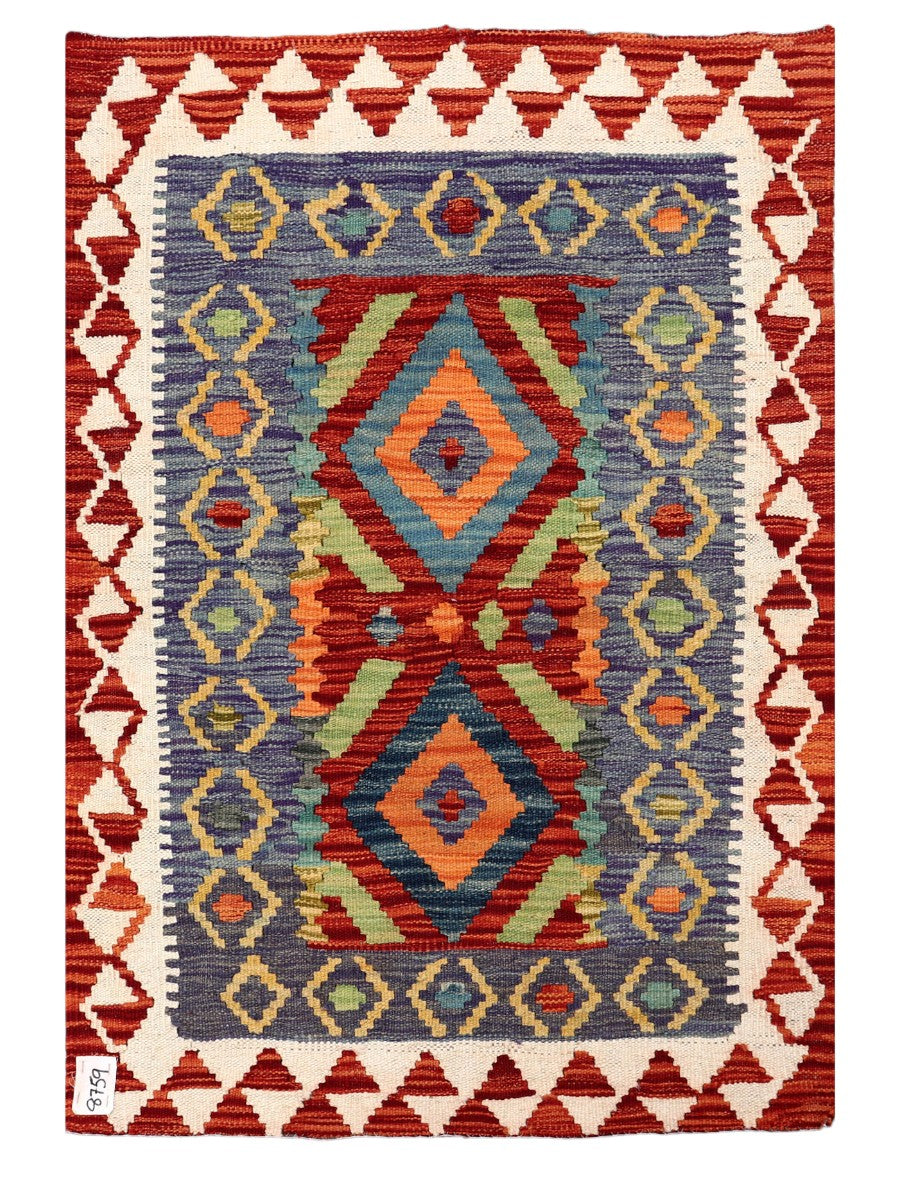 Maimana Afghanistan Kilim Rug - 115 x 78 cm - Handmade