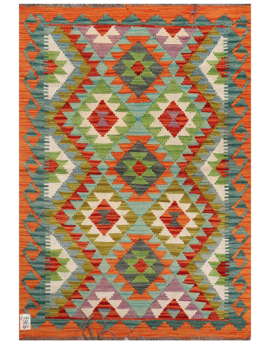 Maimana Afghanistan Kilim Rug - 127 x 91 cm - Handmade