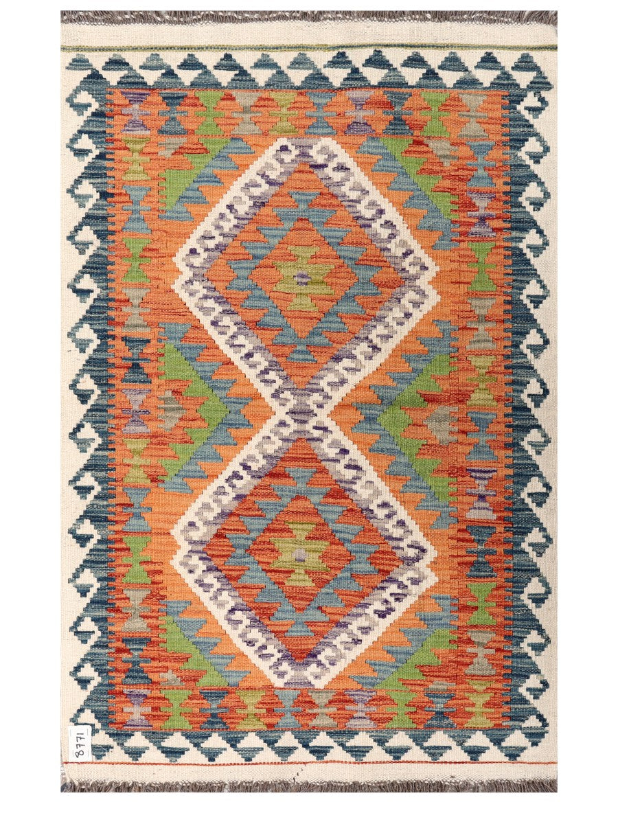 Maimana Afghanistan Kilim Rug - 129 x 82 cm - Handmade