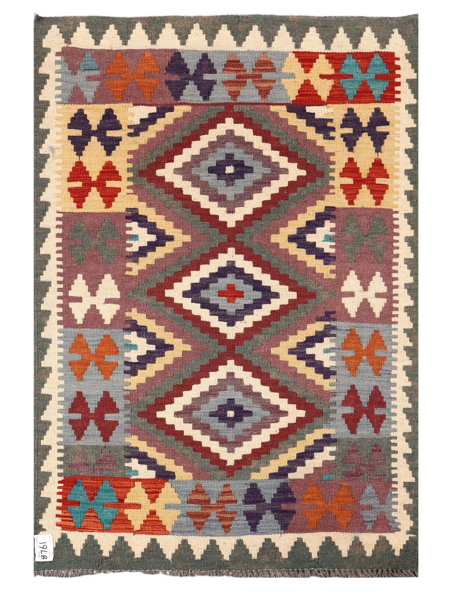 Maimana Afghanistan Kilim Rug - 129 x 87 cm - Handmade