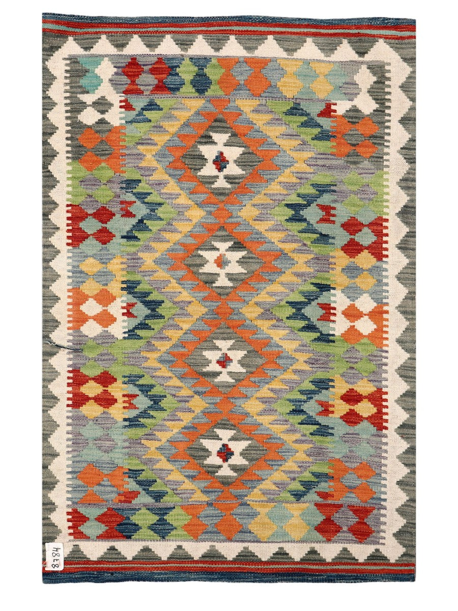 Maimana Afghanistan Kilim Rug - 127 x 82 cm - Handmade