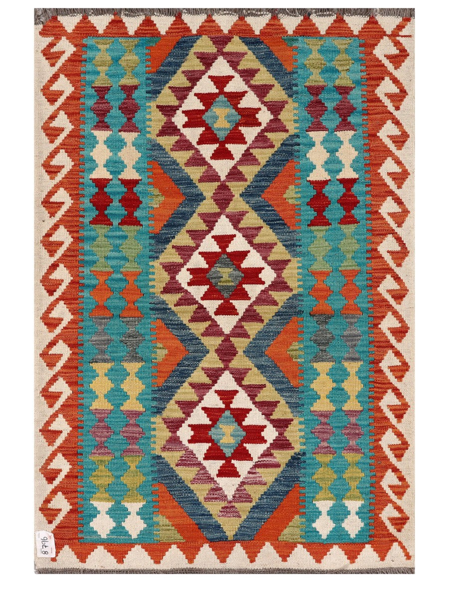 Maimana Afghanistan Kilim Rug - 128 x 86 cm - Handmade