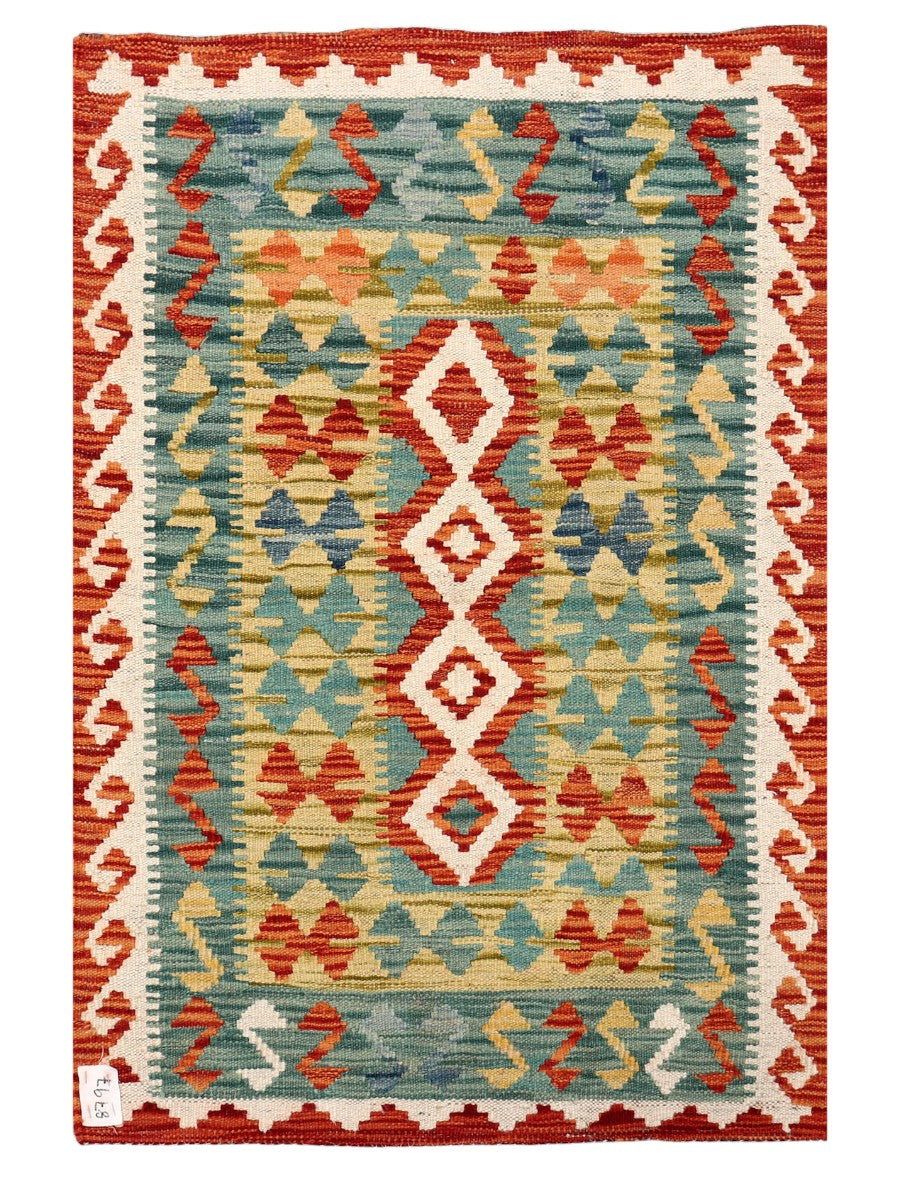 Maimana Afghanistan Kilim Rug - 119 x 79 cm - Handmade