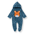 HelloBaby Newborn Polar Footed Jumpsuit - Petrol Printed