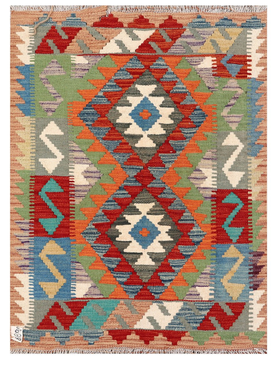 Maimana Afghanistan Kilim Rug - 115 x 85 cm - Handmade