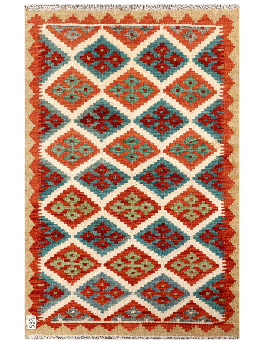 Maimana Afghanistan Kilim Rug - 129 x 83 cm - Handmade