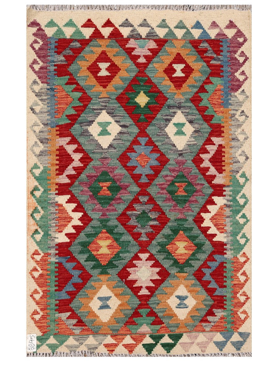 Maimana Afghanistan Kilim Rug - 128 x 82 cm - Handmade
