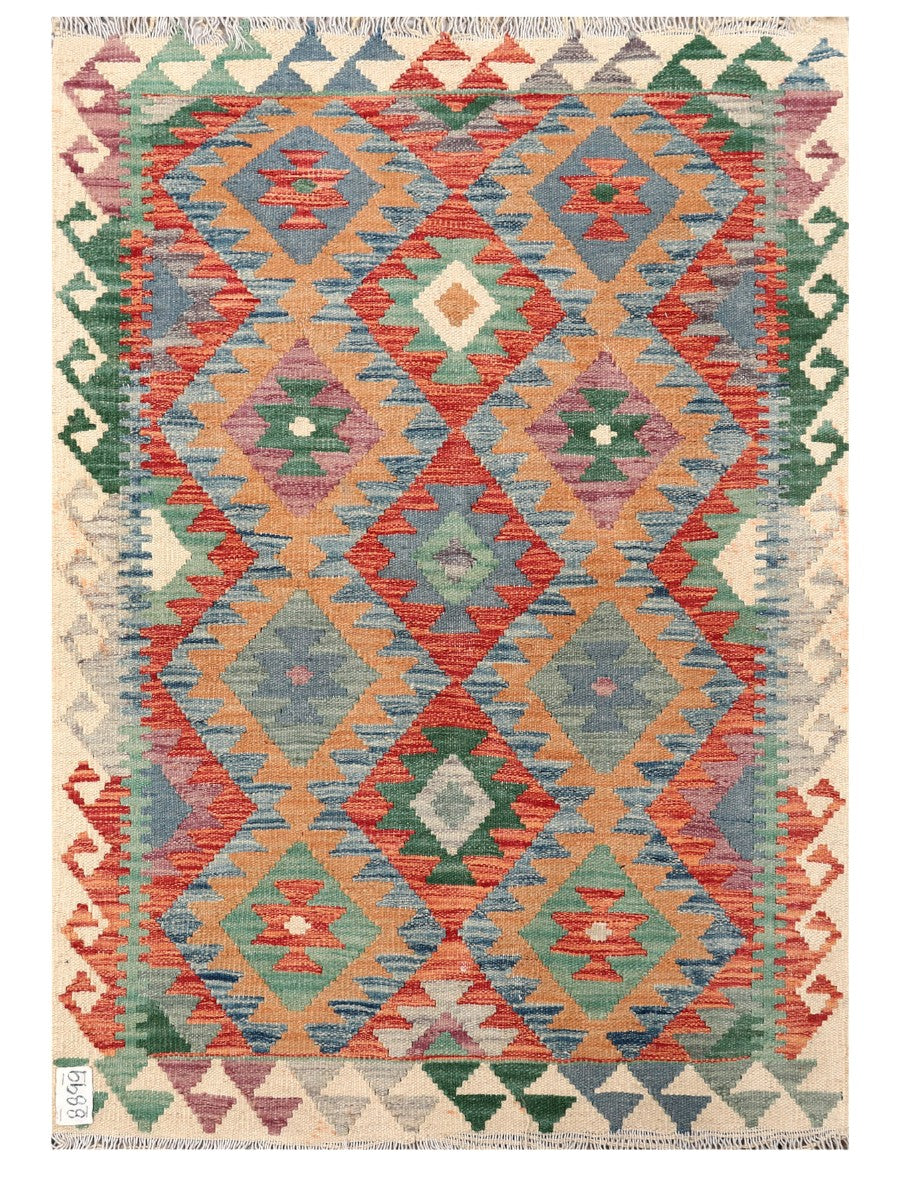 Maimana Afghanistan Kilim Rug - 125 x 88 cm - Handmade