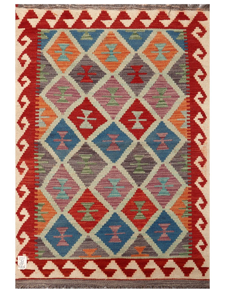 Maimana Afghanistan Kilim Rug - 124 x 85 cm - Handmade