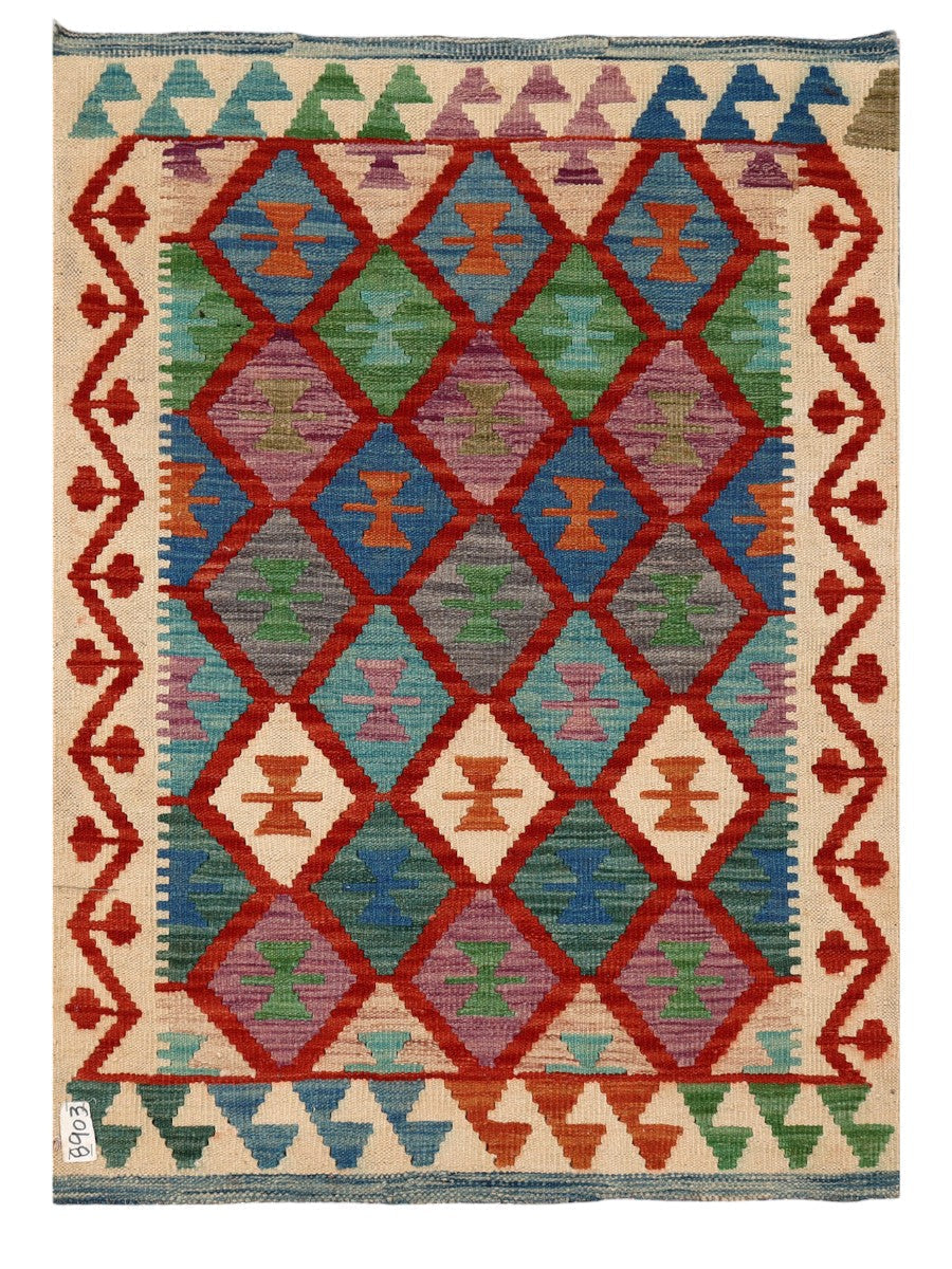Maimana Afghanistan Kilim Rug - 123 x 87 cm - Handmade