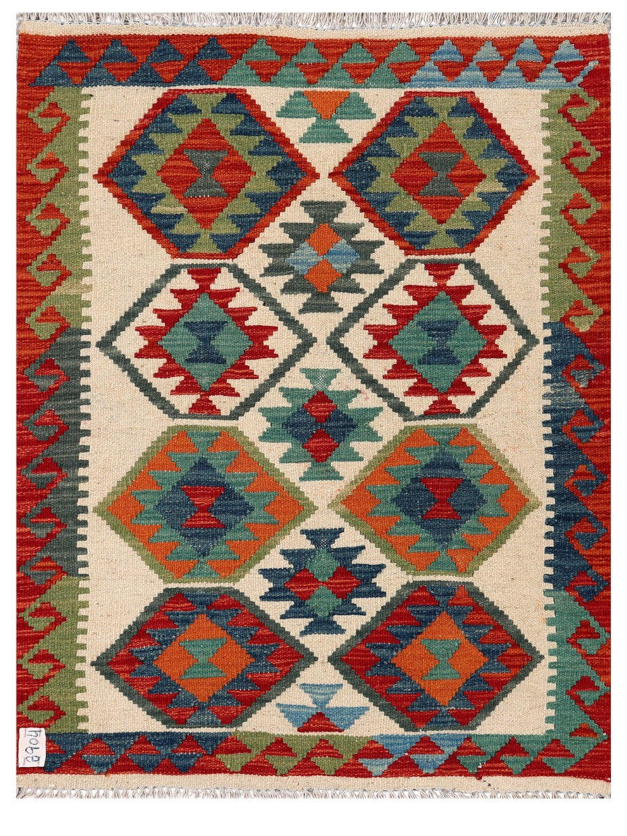 Maimana Afghanistan Kilim Rug - 115 x 87 cm - Handmade