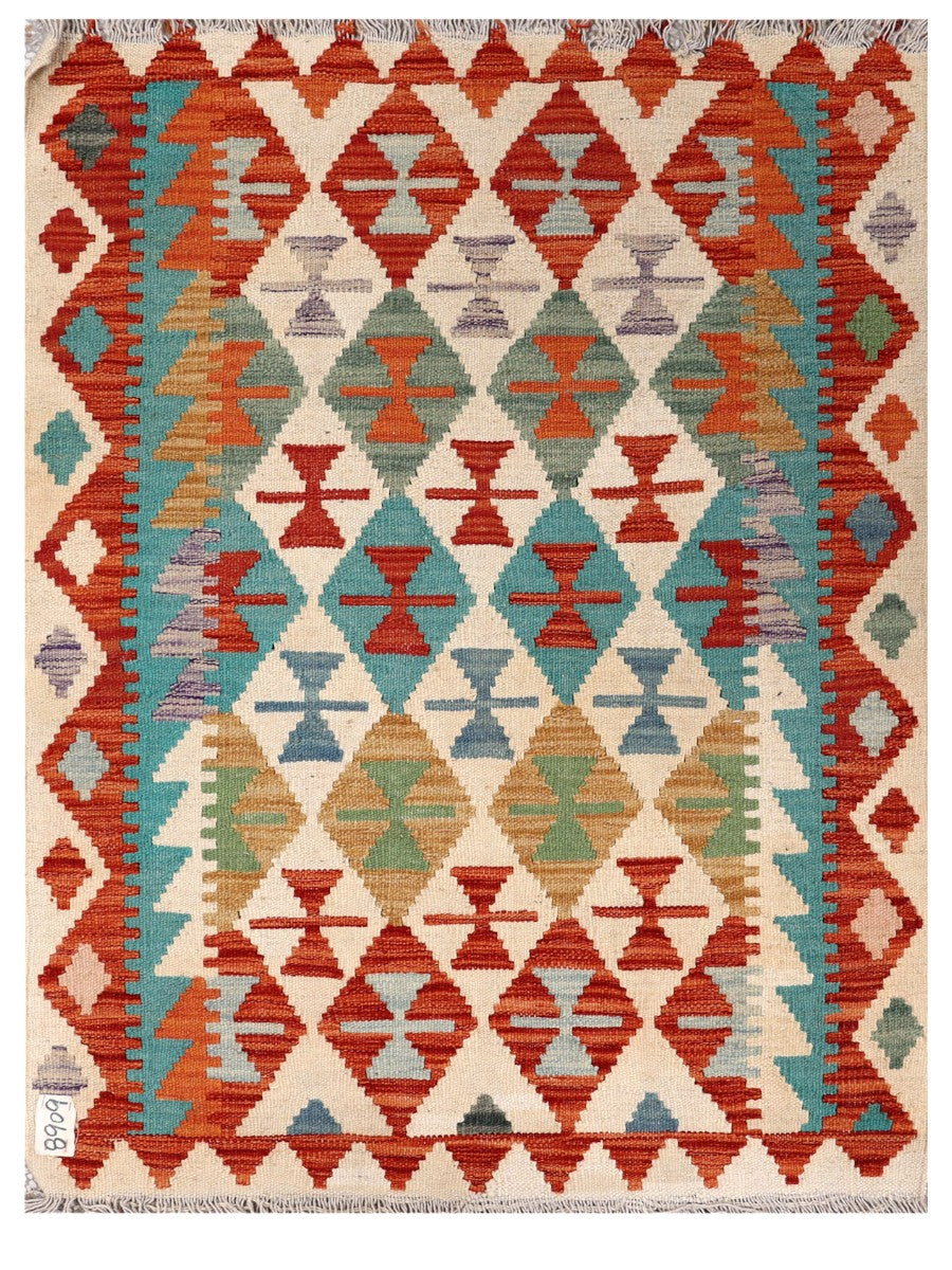 Maimana Afghanistan Kilim Rug - 115 x 87 cm - Handmade