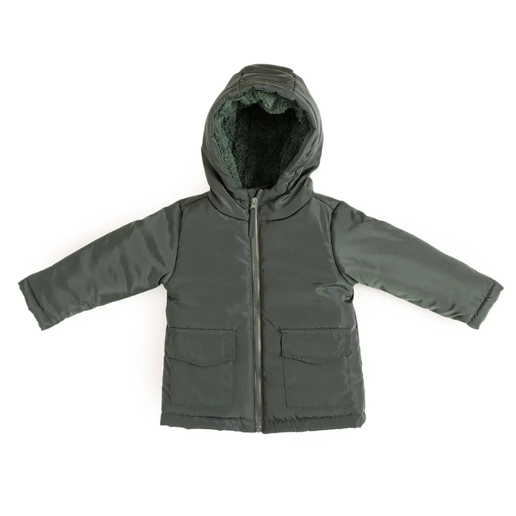 HelloBaby Hooded Coat - Green - Bobobiy