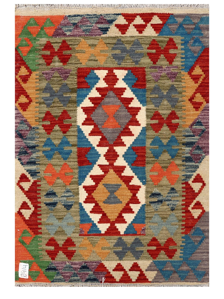 Maimana Afghanistan Kilim Rug - 109 x 75 cm - Handmade