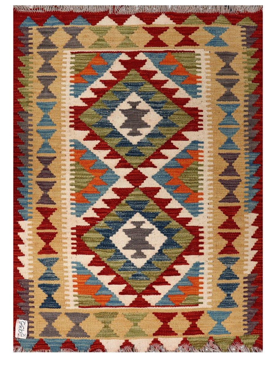 Maimana Afghanistan Kilim Rug - 114 x 82 cm - Handmade