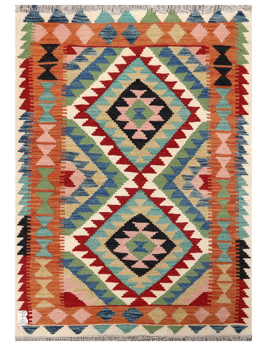 Maimana Afghanistan Kilim Rug - 122 x 86 cm - Handmade