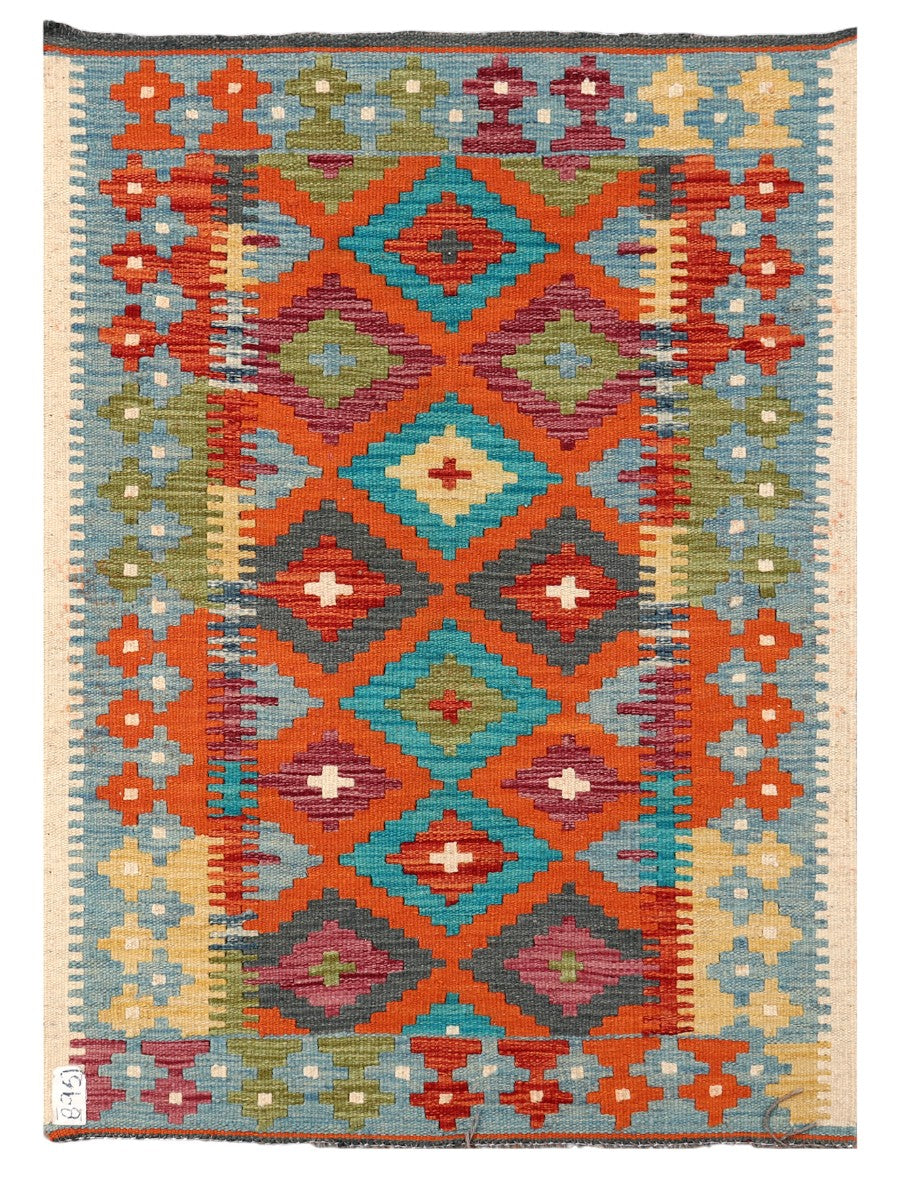 Maimana Afghanistan Kilim Rug - 114 x 82 cm - Handmade