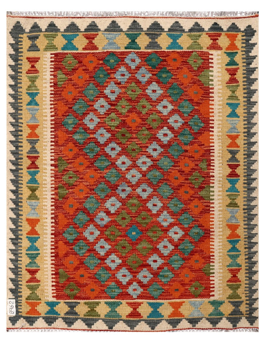 Maimana Afghanistan Kilim Rug - 118 x 93 cm - Handmade