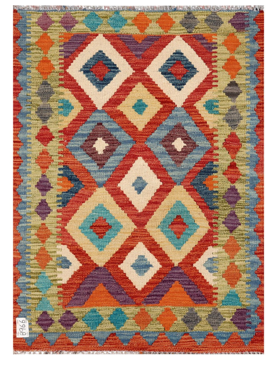 Maimana Afghanistan Kilim Rug - 111 x 80 cm - Handmade