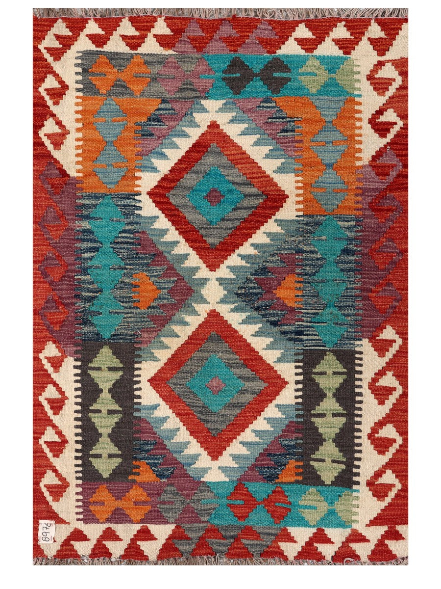 Maimana Afghanistan Kilim Rug - 123 x 83 cm - Handmade