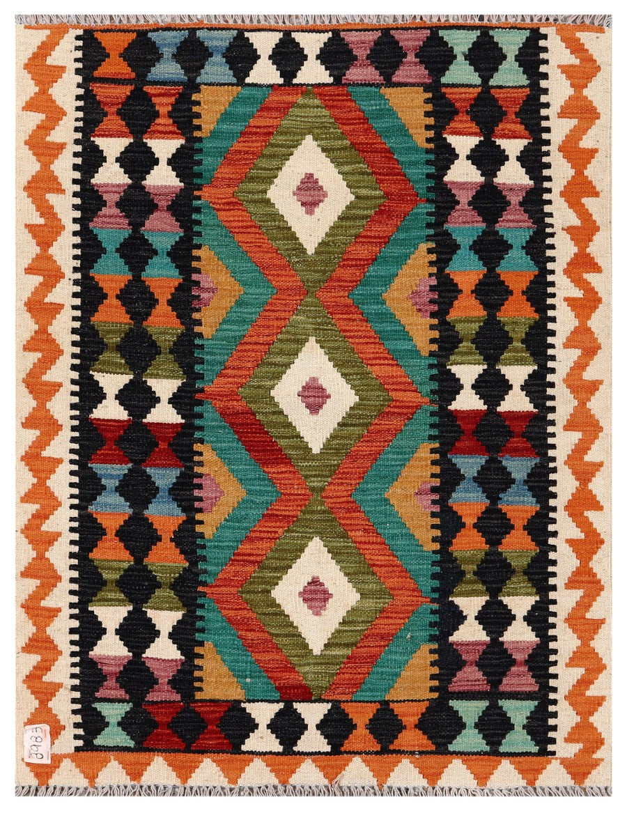 Maimana Afghanistan Kilim Rug - 114 x 87 cm - Handmade