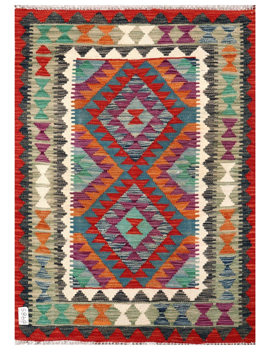 Maimana Afghanistan Kilim Rug - 127 x 90 cm - Handmade