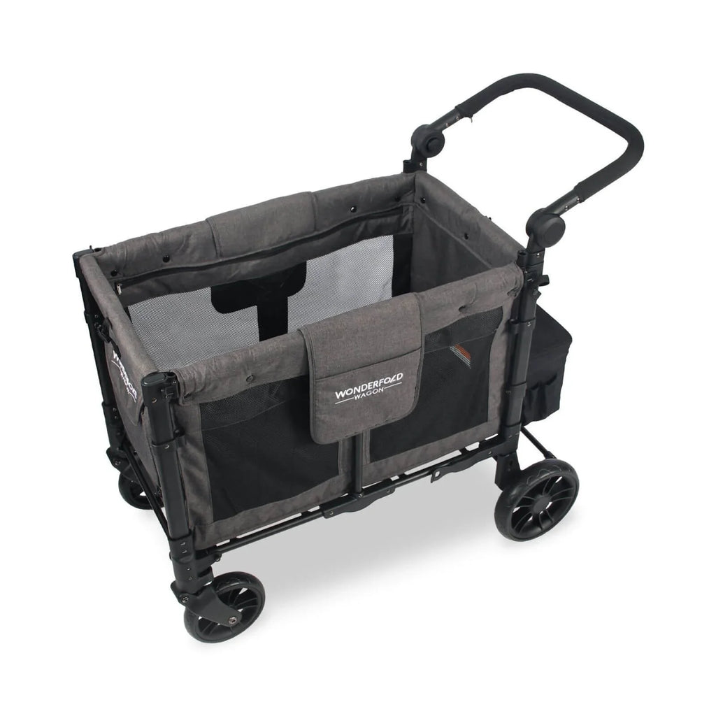 Wonderfold W2 Elite Double Stroller Wagon - Charcoal Grey