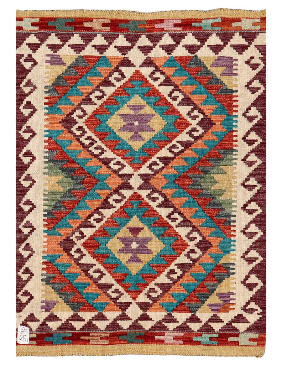 Maimana Afghanistan Kilim Rug - 115 x 81 cm - Handmade