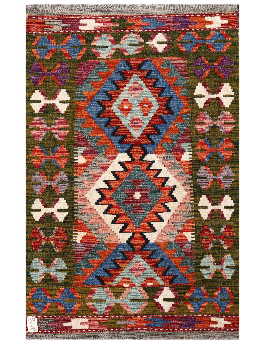 Maimana Afghanistan Kilim Rug - 124 x 79 cm - Handmade