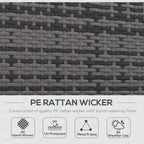 Woven PE rattan panel for the grey day bed base