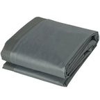 Folded gray outdoor furniture cover