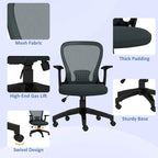 Grey ergonomic mesh office chair with thick padding and sturdy five-star base