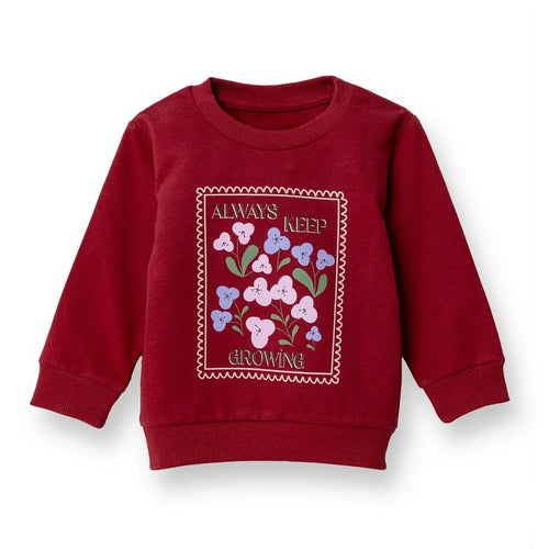 HelloBaby Sweatshirt - Maroon - Bobobiy