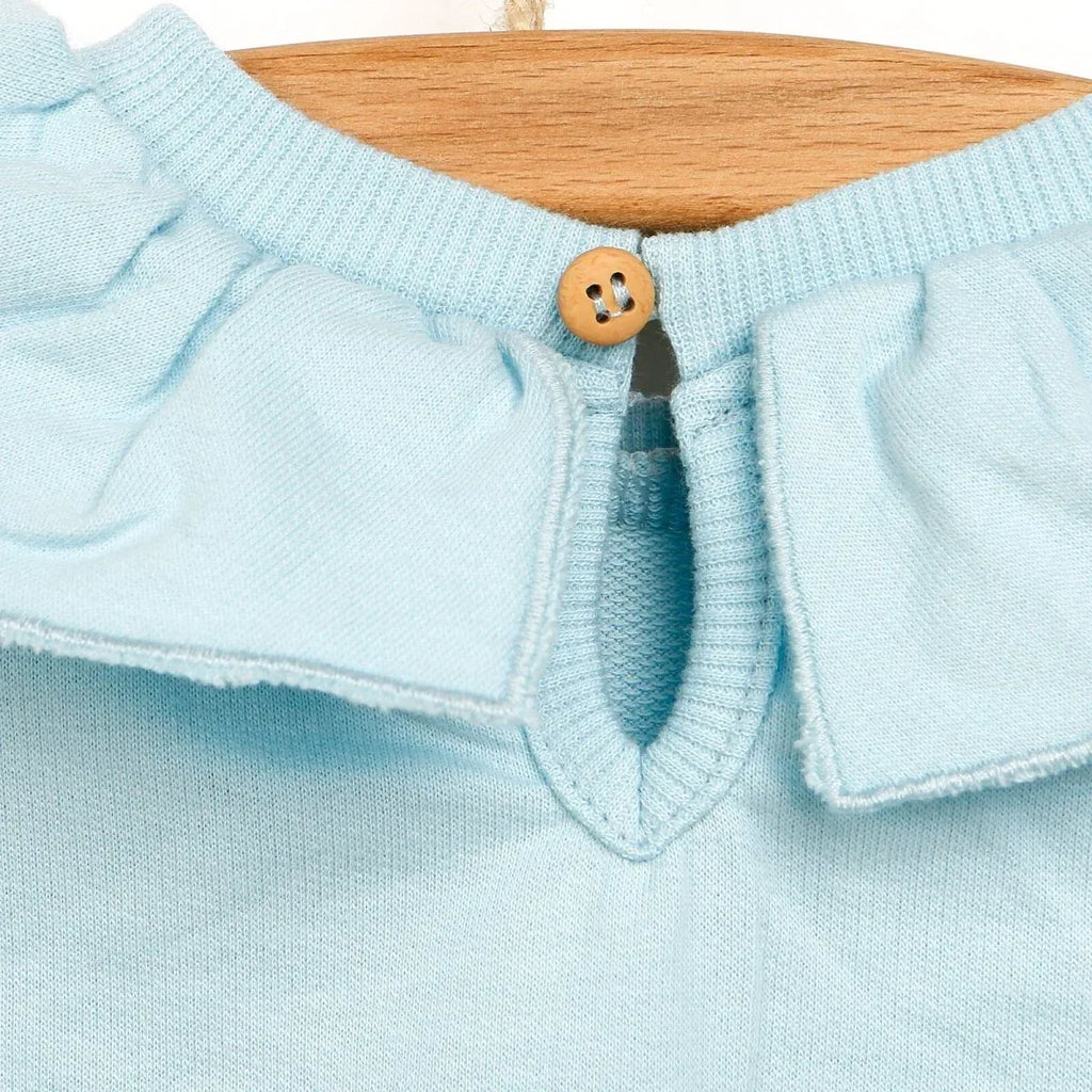 Tuffy Sweatshirt Collared - Footless Bottom - Light Blue - Bobobiy