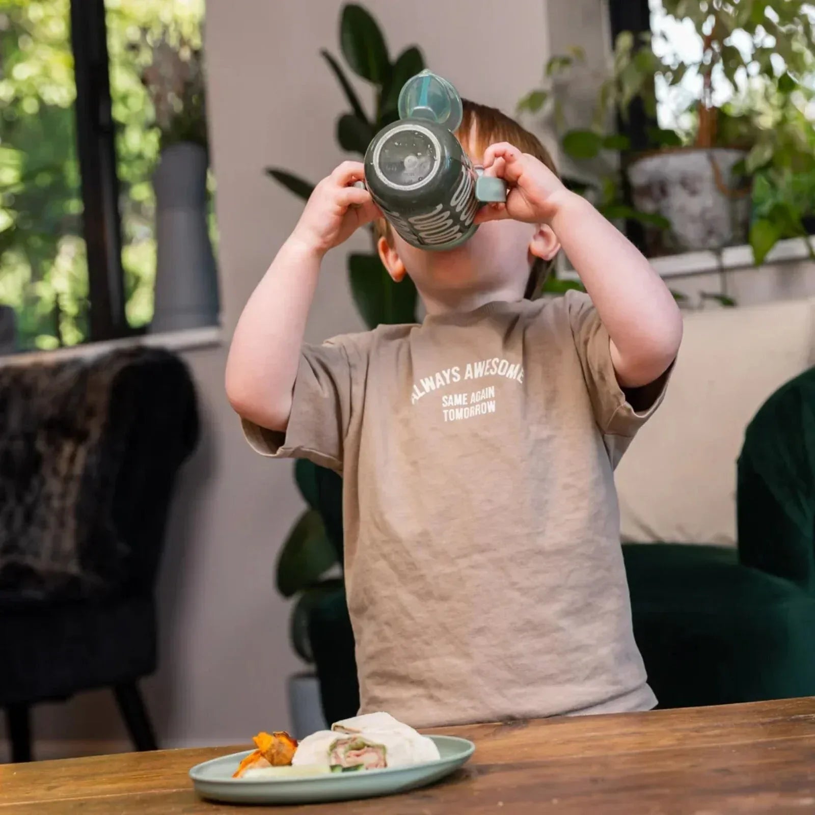 Vital Baby Hydrate Easy Sipper Cup 350ml - Natural Moss - Bobobiy