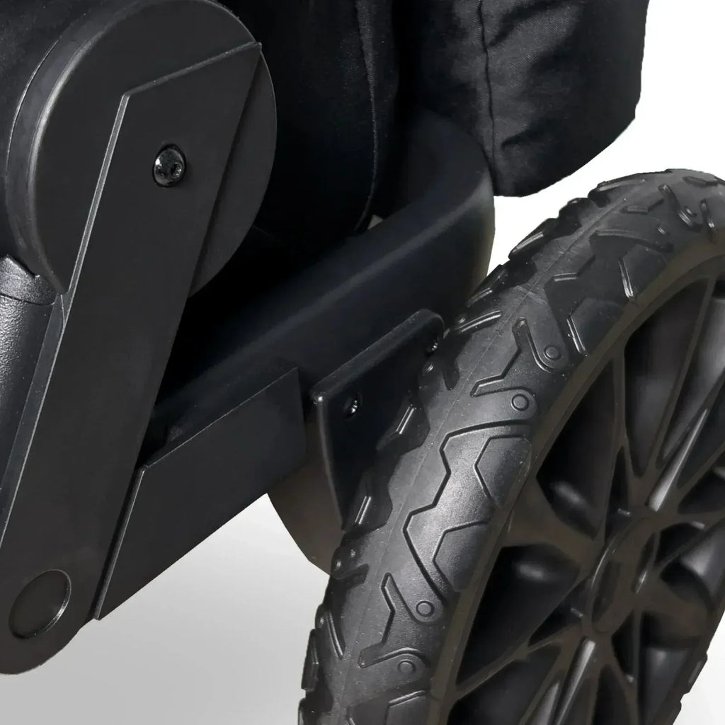 Wonderfold L4 Quad Stroller Wagon - Black - Bobobiy