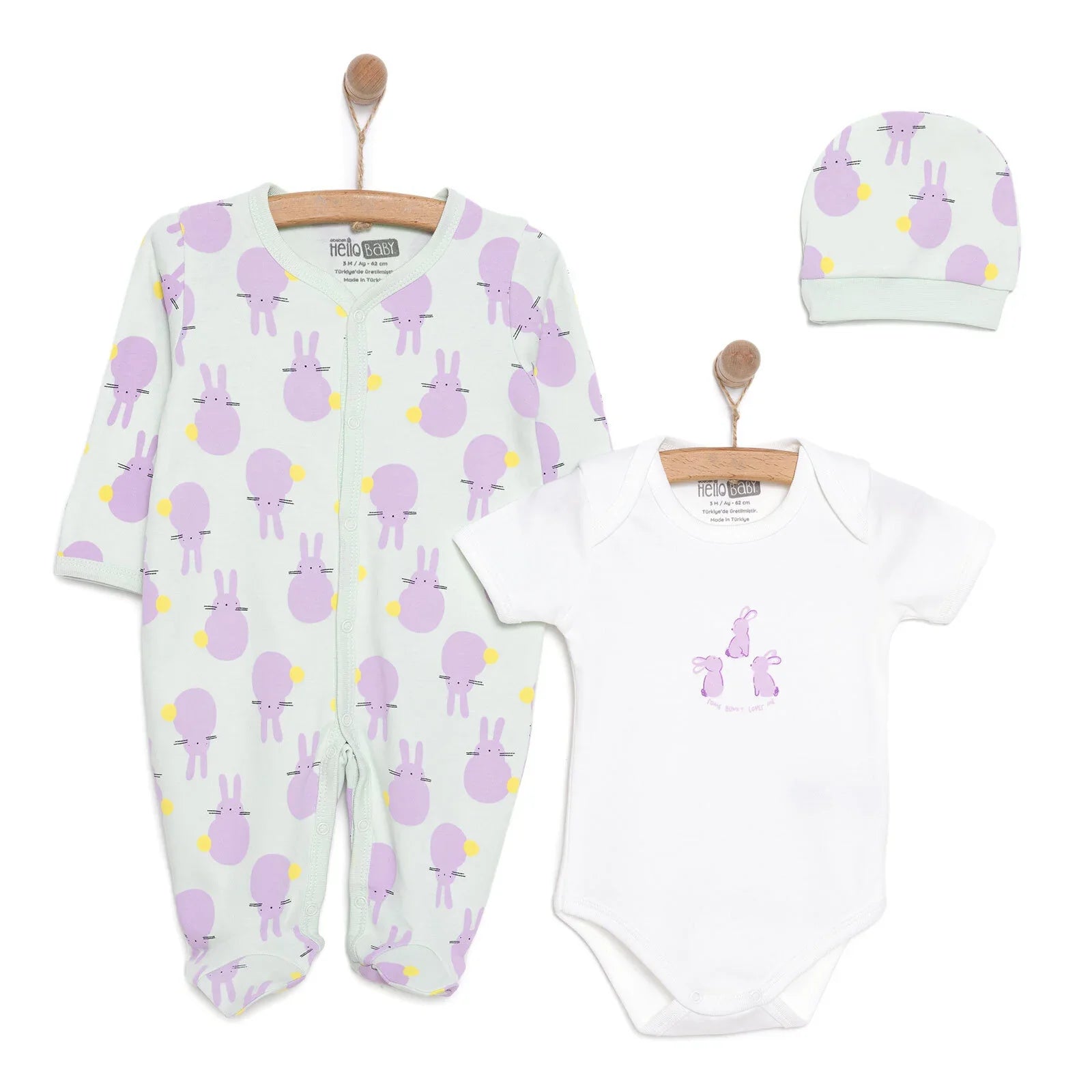 HelloBaby Newborn Baby Cute Elephant Jumpsuit - Ecru