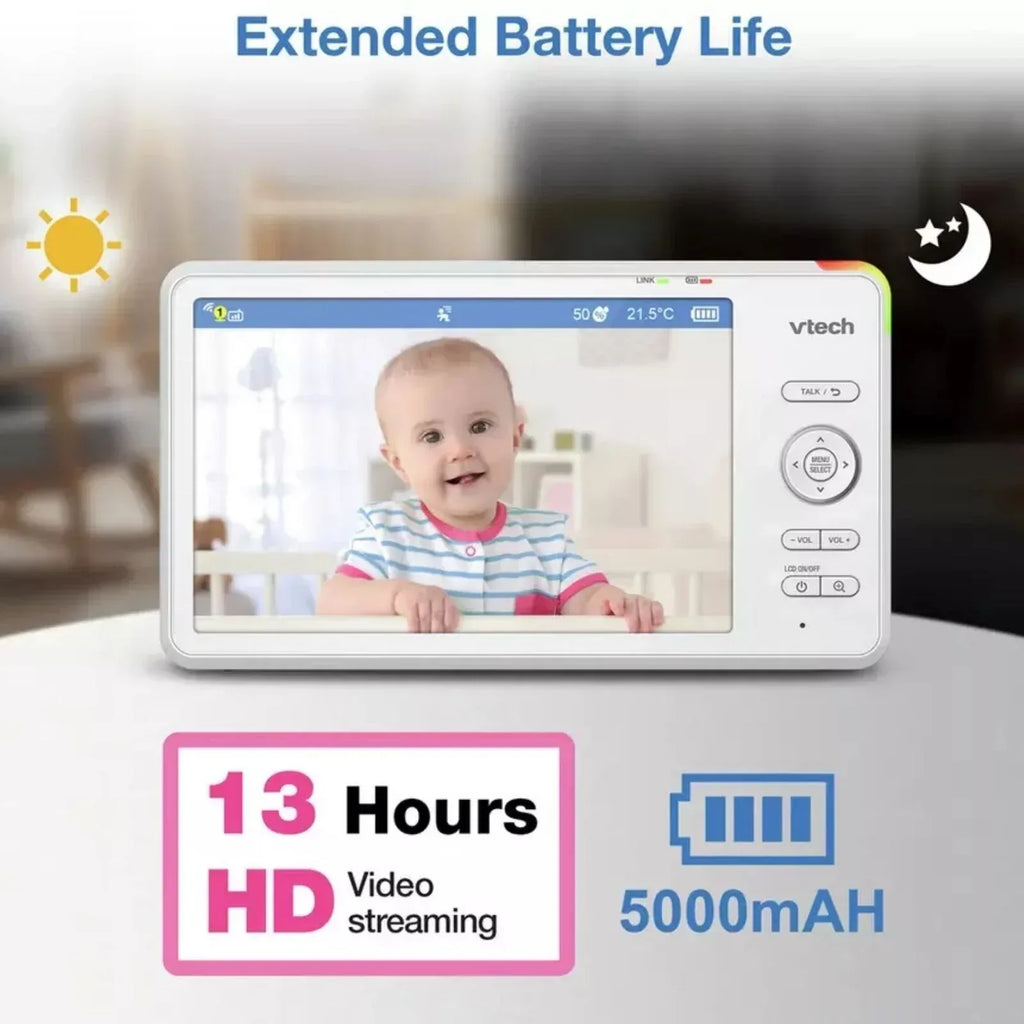 VTech RM7787 HD 7" Over-the-Cot Wi-Fi Baby Monitor - Bobobiy