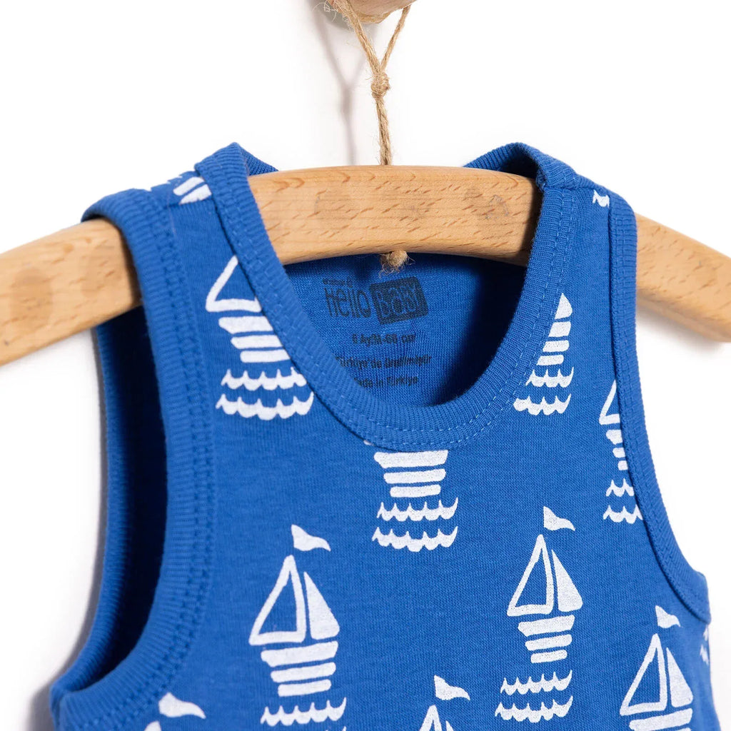 HelloBaby Boy Athlete Bodysuit - Navy Blue - Bobobiy