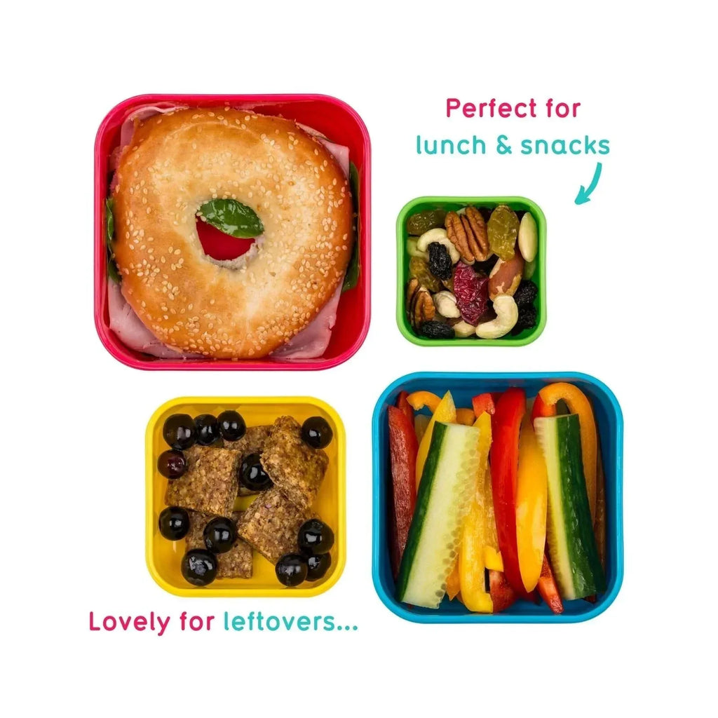 TUM TUM Nesting Snack Pots Pack of 4 - Bugs - Bobobiy