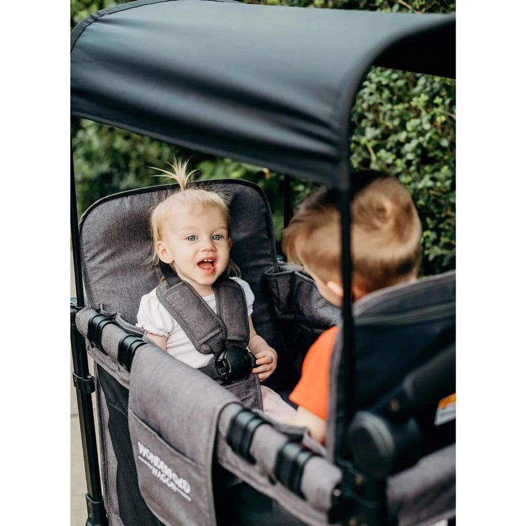 Wonderfold W2 Elite Double Stroller Wagon - Charcoal Grey