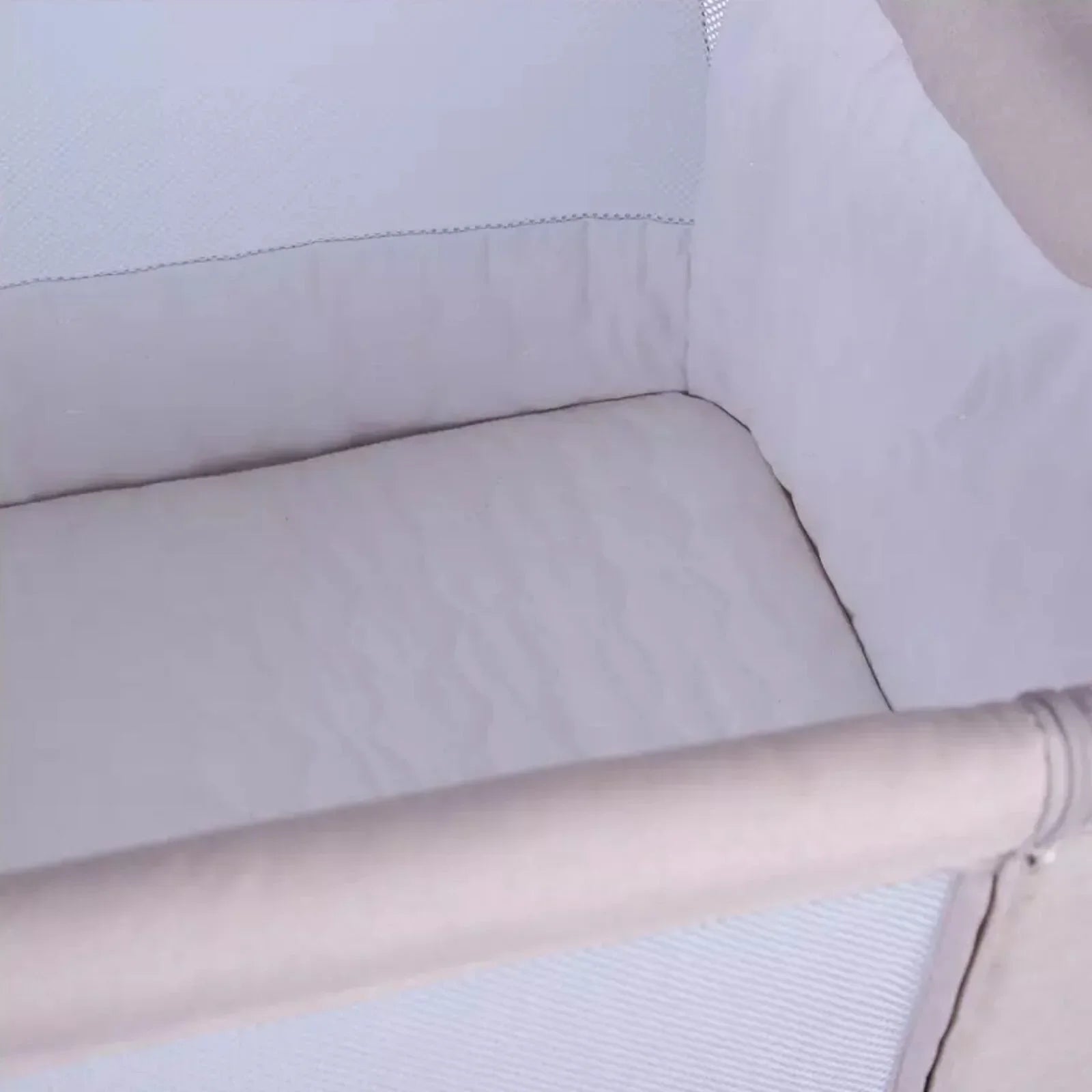 Red Kite Rockabye Bedside Crib - Oatmeal