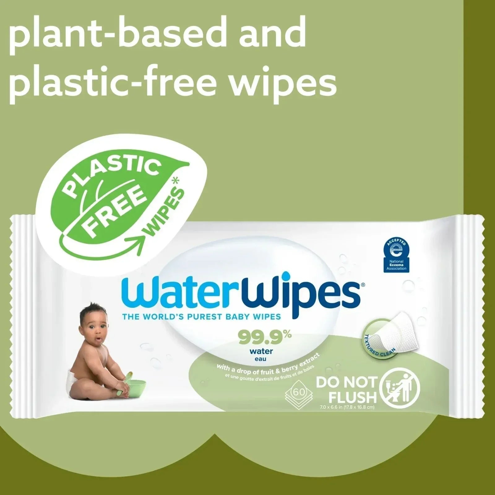 WaterWipes Textured Baby Wipes 60 pcs - Bobobiy