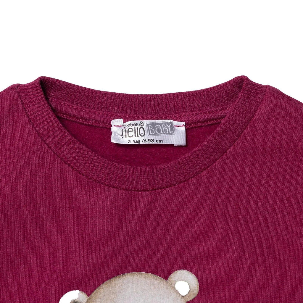 HelloBaby Jogging Set - Maroon - Bobobiy