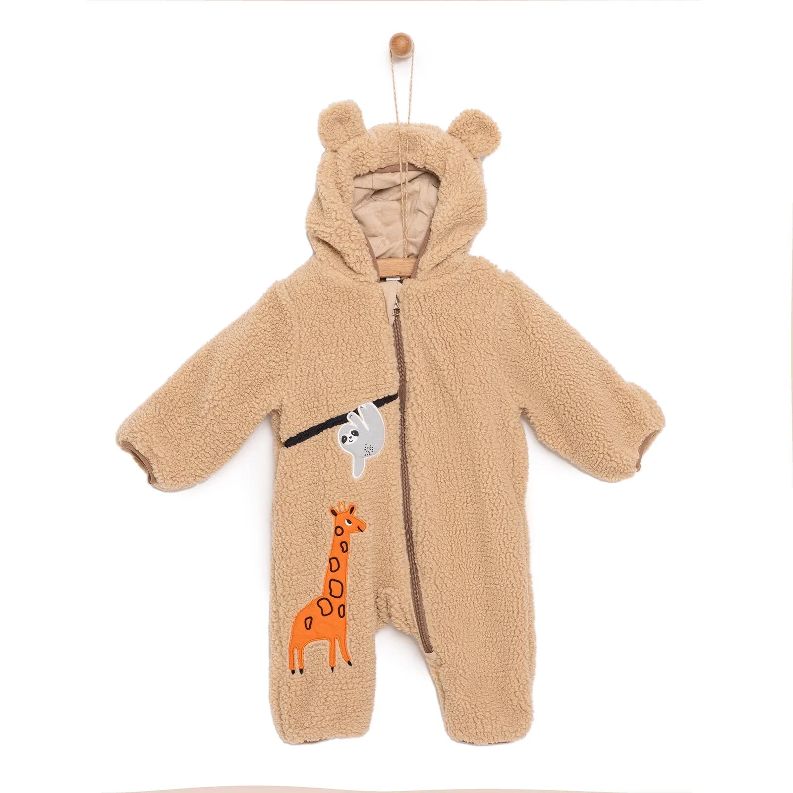 Midimod Newborn Boy Welsoft Jumpsuit - Beige
