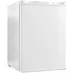 White 73 L mini fridge with single front door and smooth glossy body