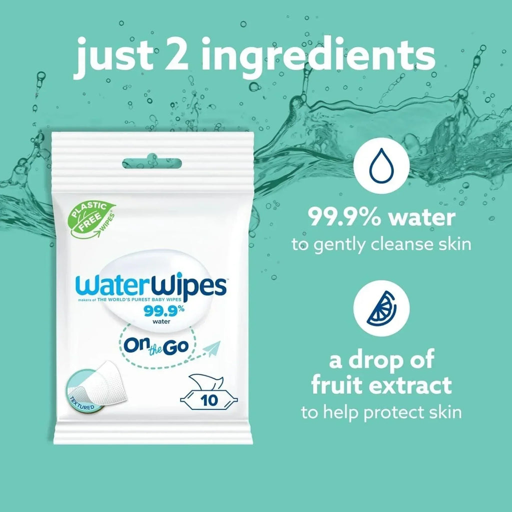 WaterWipes On the Go Wipes 10 pcs - Bobobiy