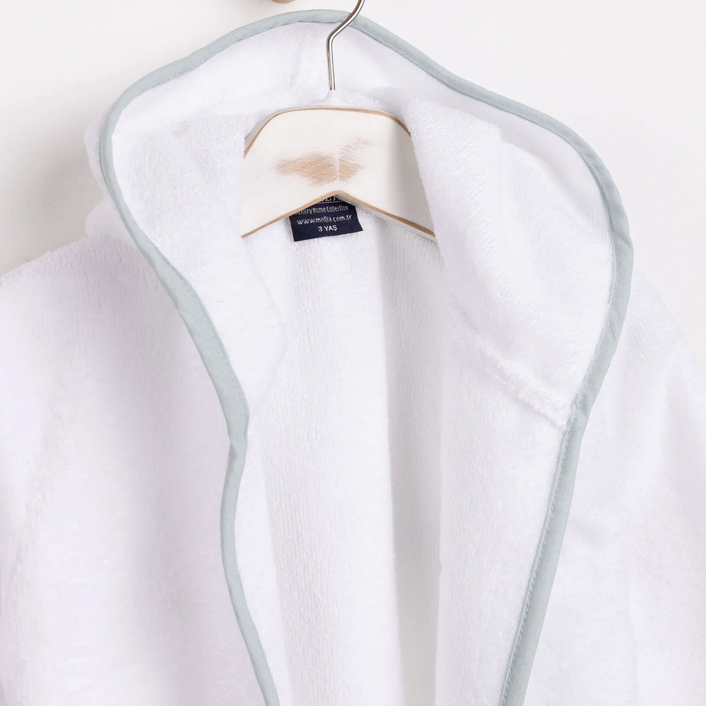 Mollia Boy Baby Bathrobe - White